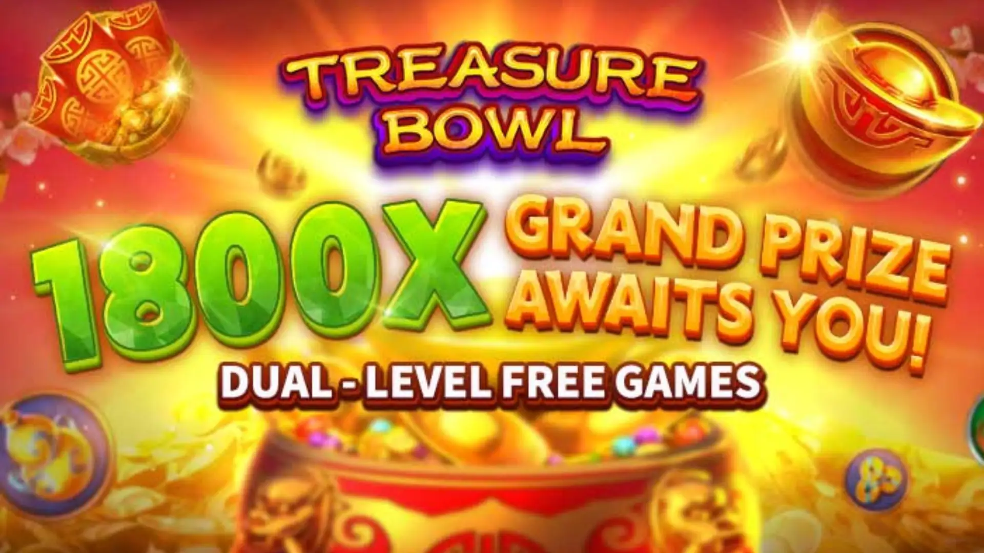 Multiplicadores Treasure Bowl 8385 - 7777x Máximo com Tigela Dourada